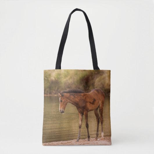 Foal am Fluss Tasche (Vorderseite)