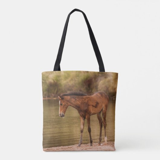 Foal am Fluss Tasche (Rückseite)