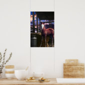 Foal Horse in der Scheune Poster (Küche)