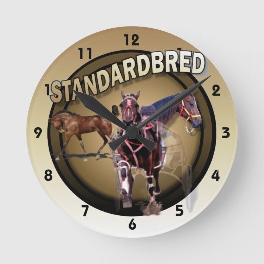 Foal to Racing Runde Wanduhr (Vorderseite)