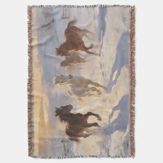 Foals at Play Decke (Vorderseite Vertikal)