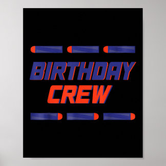 Foam Dart War Birthday Boy Shirt Family Birthday C Poster