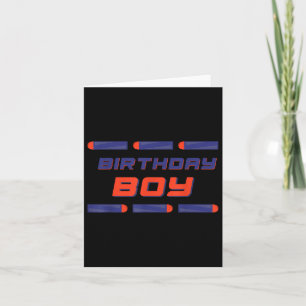 Foam Dart War Birthday Boy Shirt Karte