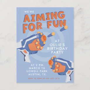 Foam Darts Design Einladung Postkarte