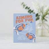 Foam Darts Design Einladung Postkarte (Stehend Vorderseite)