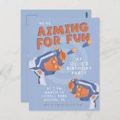 Foam Darts Design Einladung Postkarte (Vorne/Hinten)