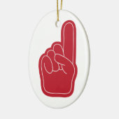 Foam Finger Keramikornament (Links)
