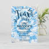 Foam Party Einladung Boy Gefärbte Krawatte Foam Ei (Stehend Vorderseite)