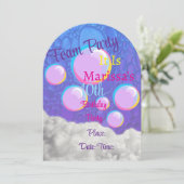 Foam Party Geburtstagseinladungen Einladung (Stehend Vorderseite)