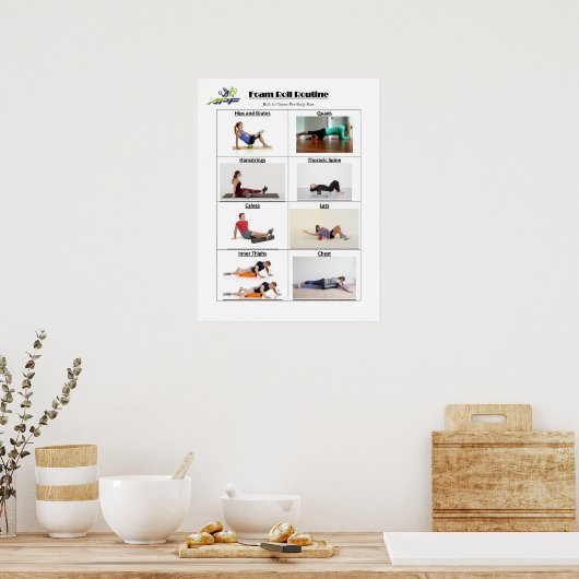 Foam Roll Routine Poster (Küche)