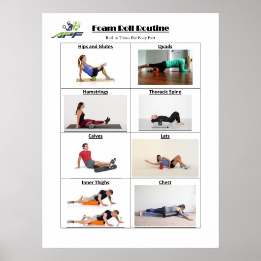 Foam Roll Routine Poster (Vorne)