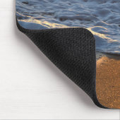 Foam surf Welle am Strand Mousepad (Ecke)