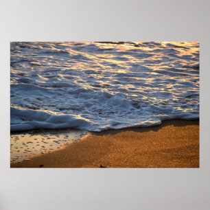 Foam surfen Welle am Strand Leinwand drucken Poster