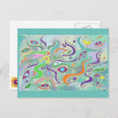 Foam Under Water Life Abstract Design Postkarte (Vorne/Hinten)