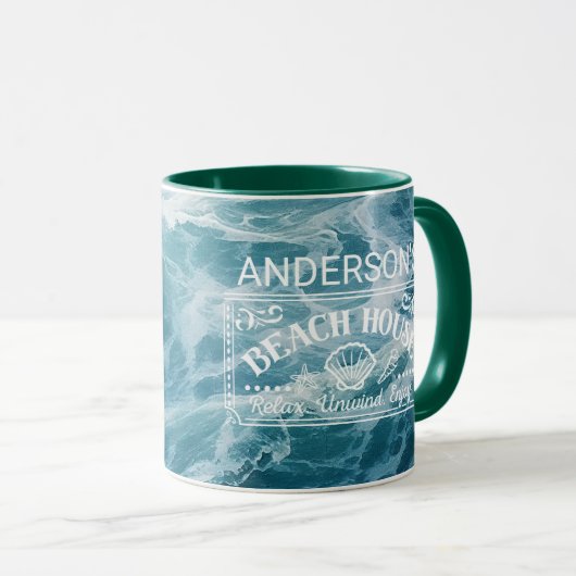 Foaming Surf Painting Tasse (VorderseiteRechts)