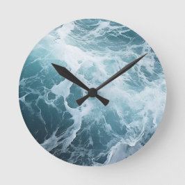 Foaming Waves Surf Painting Thema Runde Wanduhr