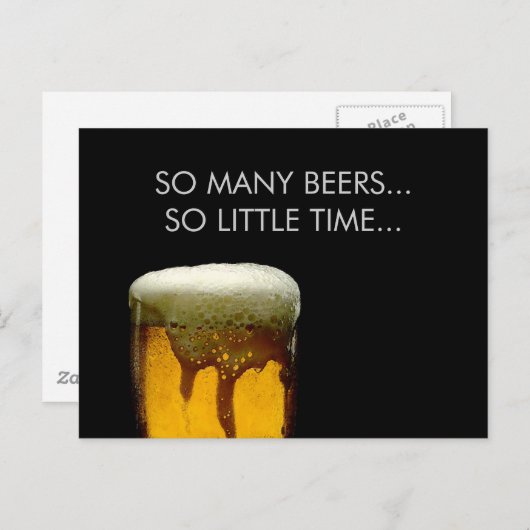 Foamy Beer Tasse Postcard Postkarte (Vorne/Hinten)