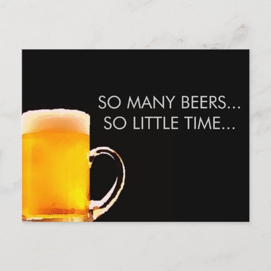 Foamy Beer Tasse Postcard Postkarte (Vorderseite)