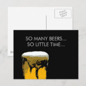 Foamy Beer Tasse Postcard Postkarte (Vorne/Hinten)