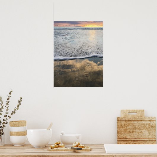 Foamy Waves am Moonlight Beach Poster (Küche)