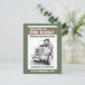 FOB Haiku Buchcover-Postkarte Postkarte (Stehend Vorderseite)