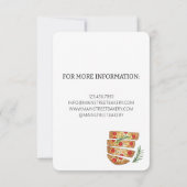 Focaccia Brot Breadmaking Bäckerei Workshop Einladung (Rückseite)