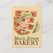 Focaccia Brot Breadmaking Italienische Bäckerei Ko Visitenkarte (Vorderseite)