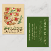 Focaccia Brot Breadmaking Italienische Bäckerei Ko Visitenkarte (Vorne/Hinten)