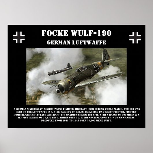 Focke Wulf-190 Poster (Vorne)