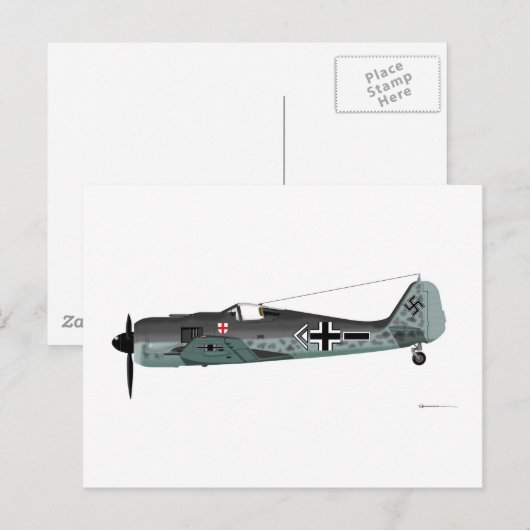Focke-Wulf F-190 Postkarte (Vorne/Hinten)