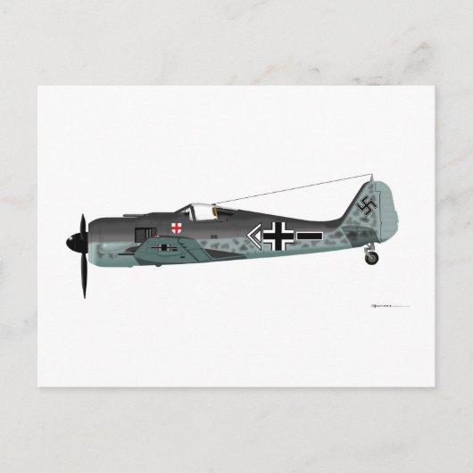 Focke-Wulf F-190 Postkarte (Vorderseite)