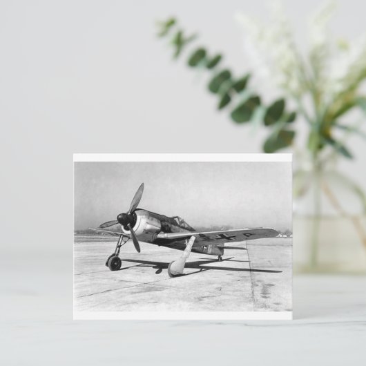 Focke Wulf Fw190 Kämpfer, auf der Tarmac Postkarte (Stehend Vorderseite)
