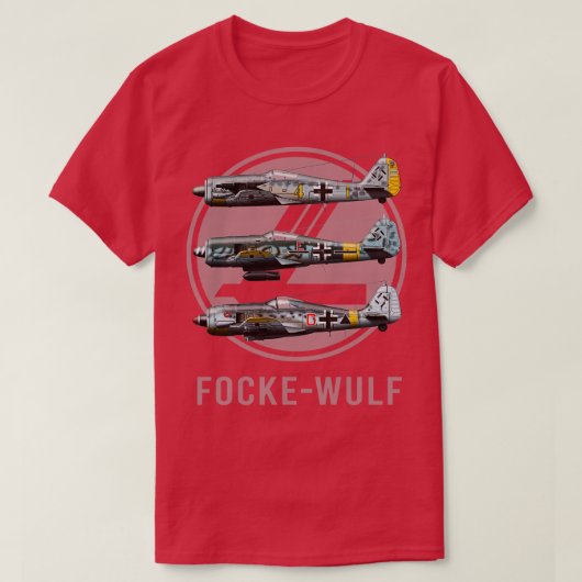 Focke Wulf FW190 Sammlung Wasserzeichen T-Shirt (Design vorne)