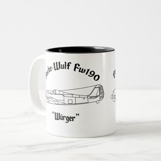 Focke-Wulf Fw190 Zweifarbige Tasse (Vorderseite Links)