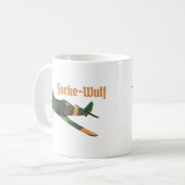 Focke-Wulf Fw 190 Deutsches WWII-Flugzeug Kaffeetasse (Vorderseite Links)