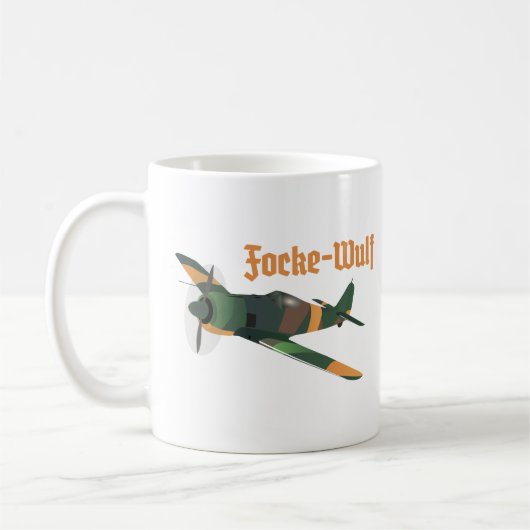 Focke-Wulf Fw 190 Deutsches WWII-Flugzeug Kaffeetasse (Links)