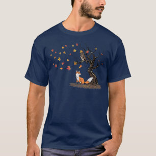 Fockenschaf im Herbst Baumahorn-Eiche-Blätter T-Shirt