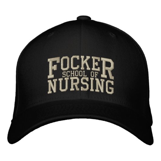 Focker School of Nursing Funny Nurse Parodu Bestickte Kappe (Vorderseite)
