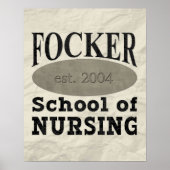 Focker School of Nursing Funny Poster (Vorne)