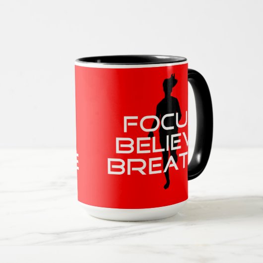 Focu Glaube Breathe Tasse (VorderseiteRechts)