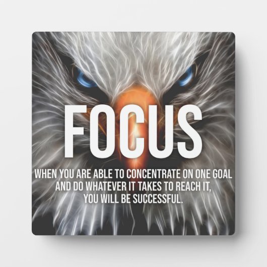 FOCUS - Adler Motivierend Fotoplatte (Vorderseite)