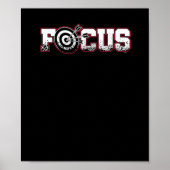 Focus Archery Archer Bullseye Bow And Arrow Poster (Vorne)