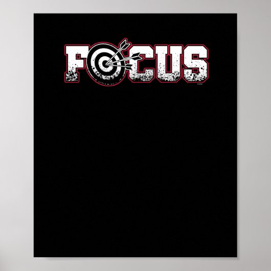 Focus Archery Archer Bullseye Bow And Arrow Poster (Vorne)