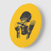 Focus Blindfold Motivational Street Art Illustrati Große Wanduhr (Winkel)