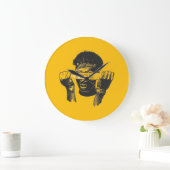 Focus Blindfold Motivational Street Art Illustrati Große Wanduhr (Zuhause)