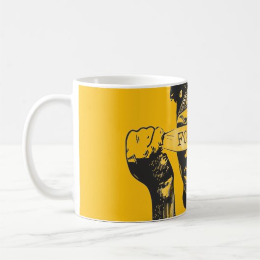 Focus Blindfold Motivational Street Art Illustrati Kaffeetasse (Links)