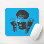 Focus Blindfold Motivational Street Art Illustrati Mousepad (Mit Mouse)