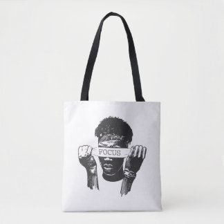 Focus Blindfold Motivational Street Art Illustrati Tasche