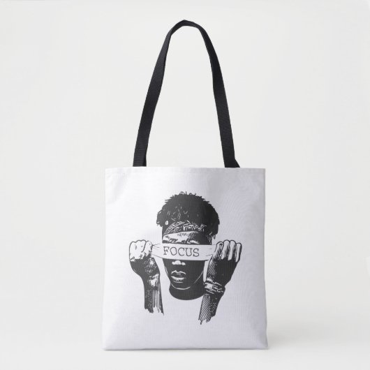 Focus Blindfold Motivational Street Art Illustrati Tasche (Vorderseite)
