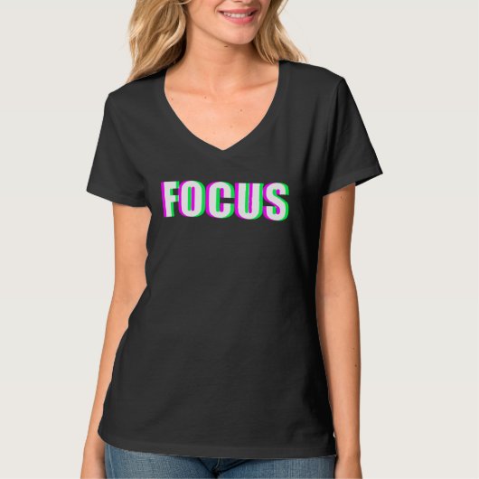 FOCUS Camera Photographer Ophthalmologist Techno T-Shirt (Vorderseite)